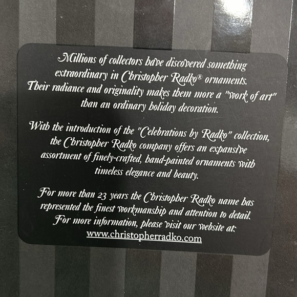 Christopher Radko Celebrations 2008 Santa's Coat Suit Glass Ornament in Box - Picture 6 of 7